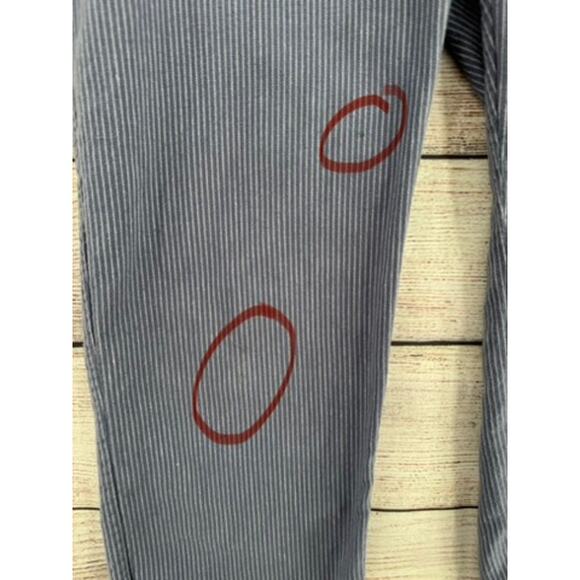 Brixton Hickory Striped Coveralls Jumpsuit Womens XS Blue White Button Front - Picture 9 of 14